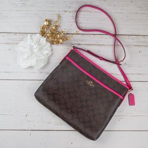 Coach Signature Outlined File Crossbody